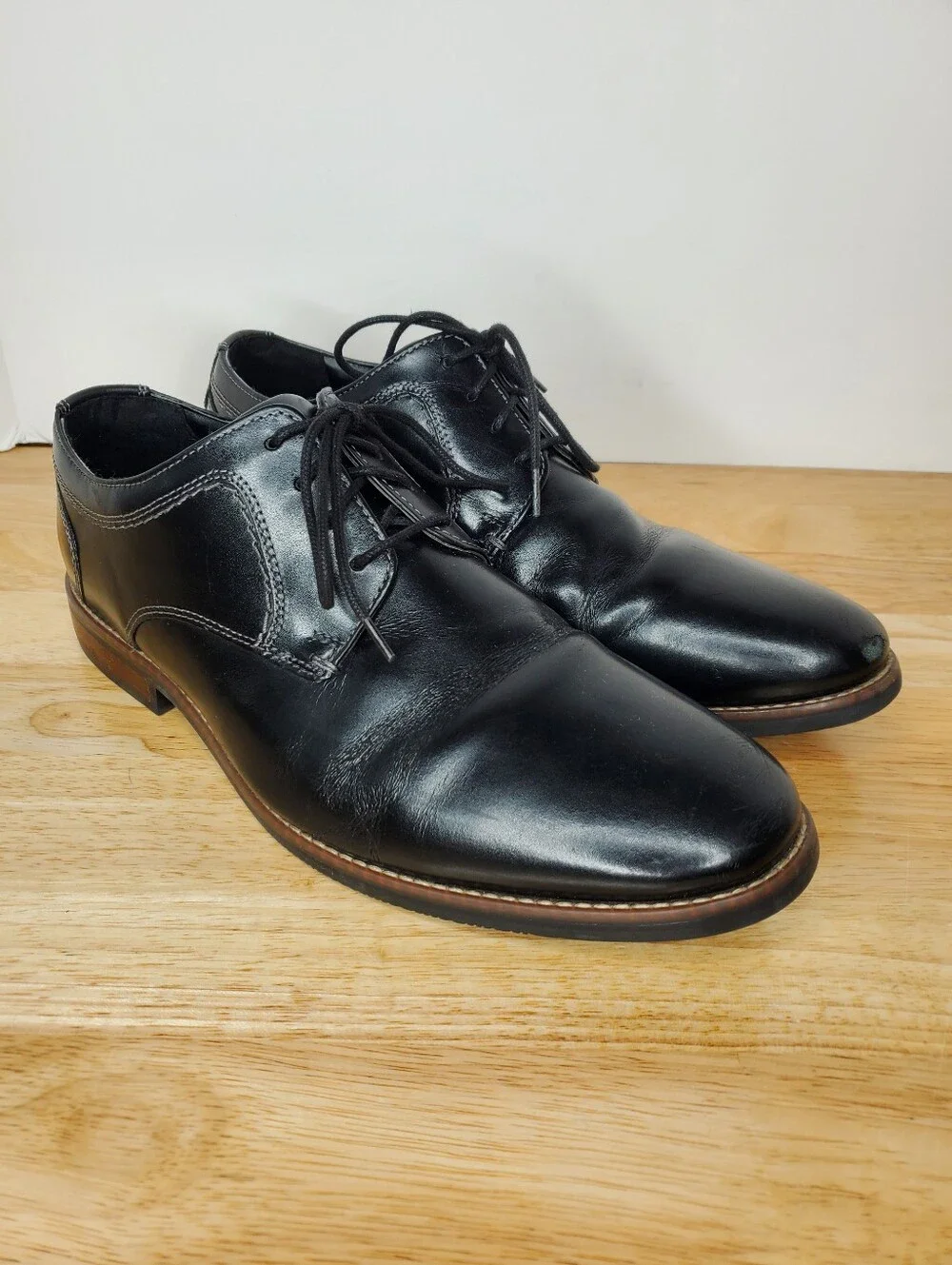Nunn Bush Westwood Oxford Shoes Mens 11 M Black Leather Comfort